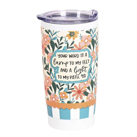 Homeschool Is My Ministry Psalm 119:105 Stainless Steel Travel Tumbler with Lid by Dicksons, product view 2