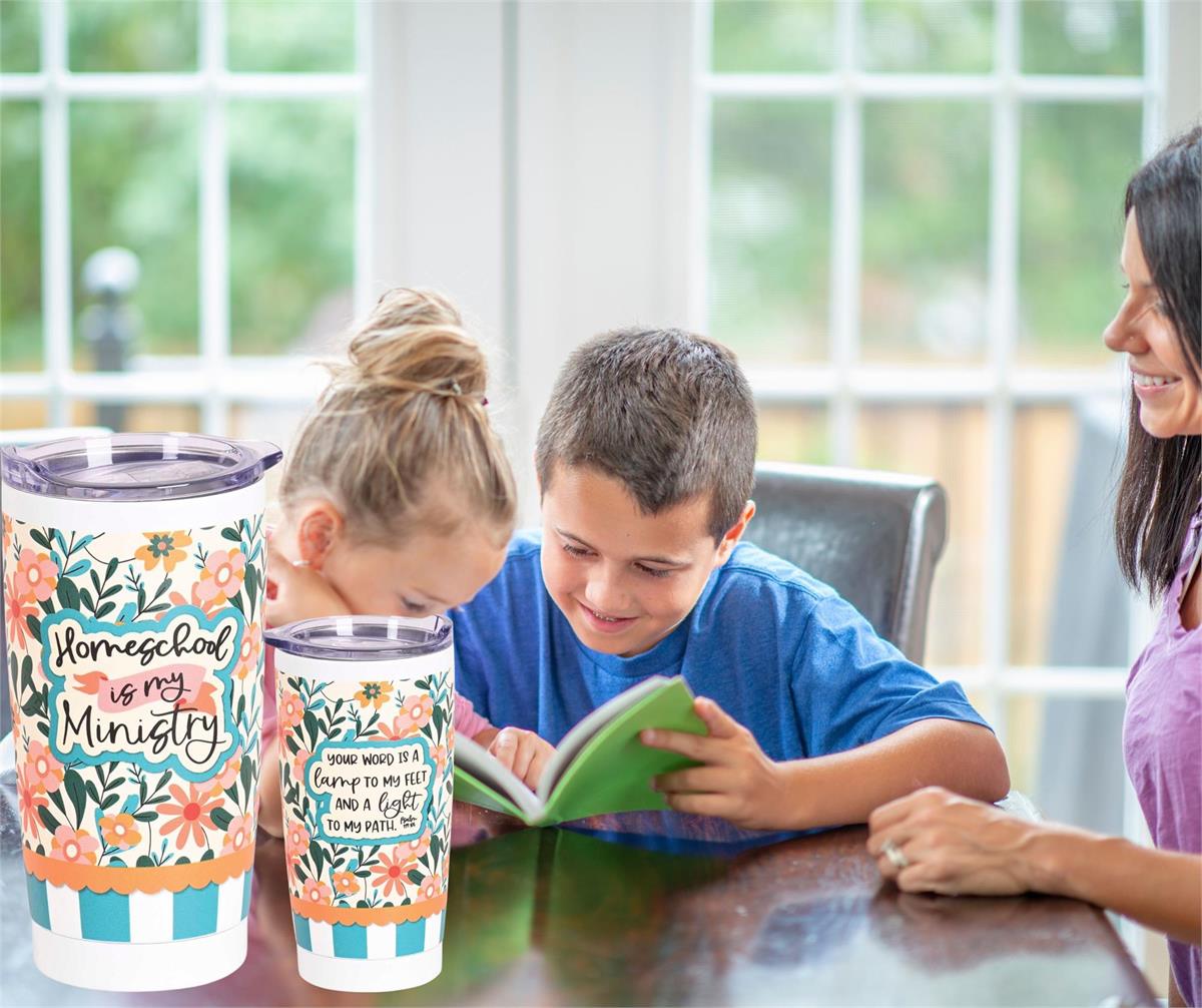 Homeschool Is My Ministry Psalm 119:105 Stainless Steel Travel Tumbler with Lid by Dicksons, product view 4