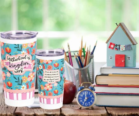 Motherhood Is Kingdom Work Proverbs 22:6 Stainless Steel Travel Tumbler by Dicksons, product view 4