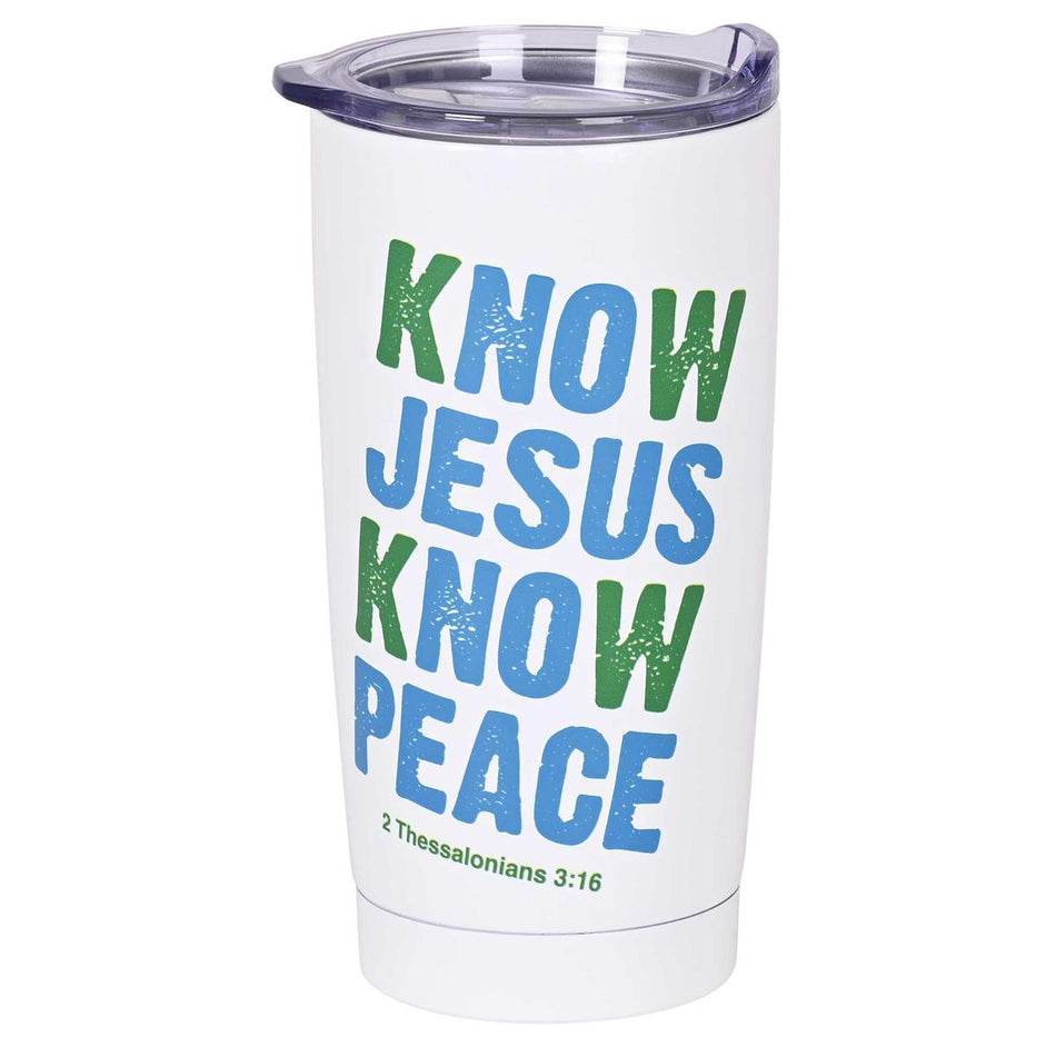Tumbler Know Jesus Know Peace 20 Oz by Dicksons, product view 2