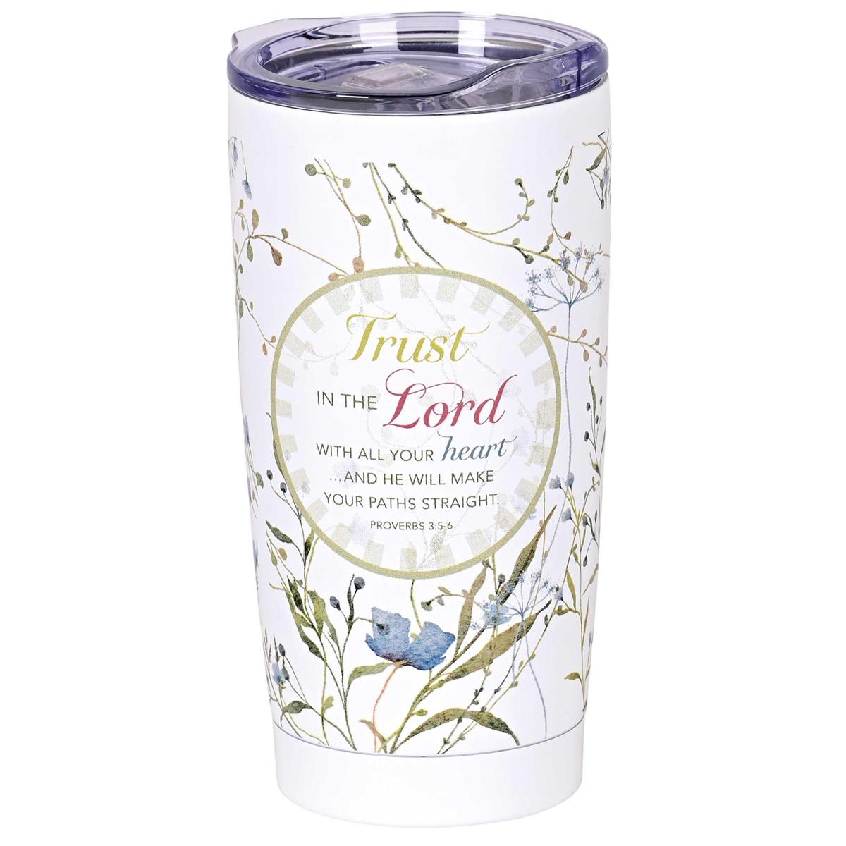 Tumbler Floral Trust In The Lord 20oz by Dicksons