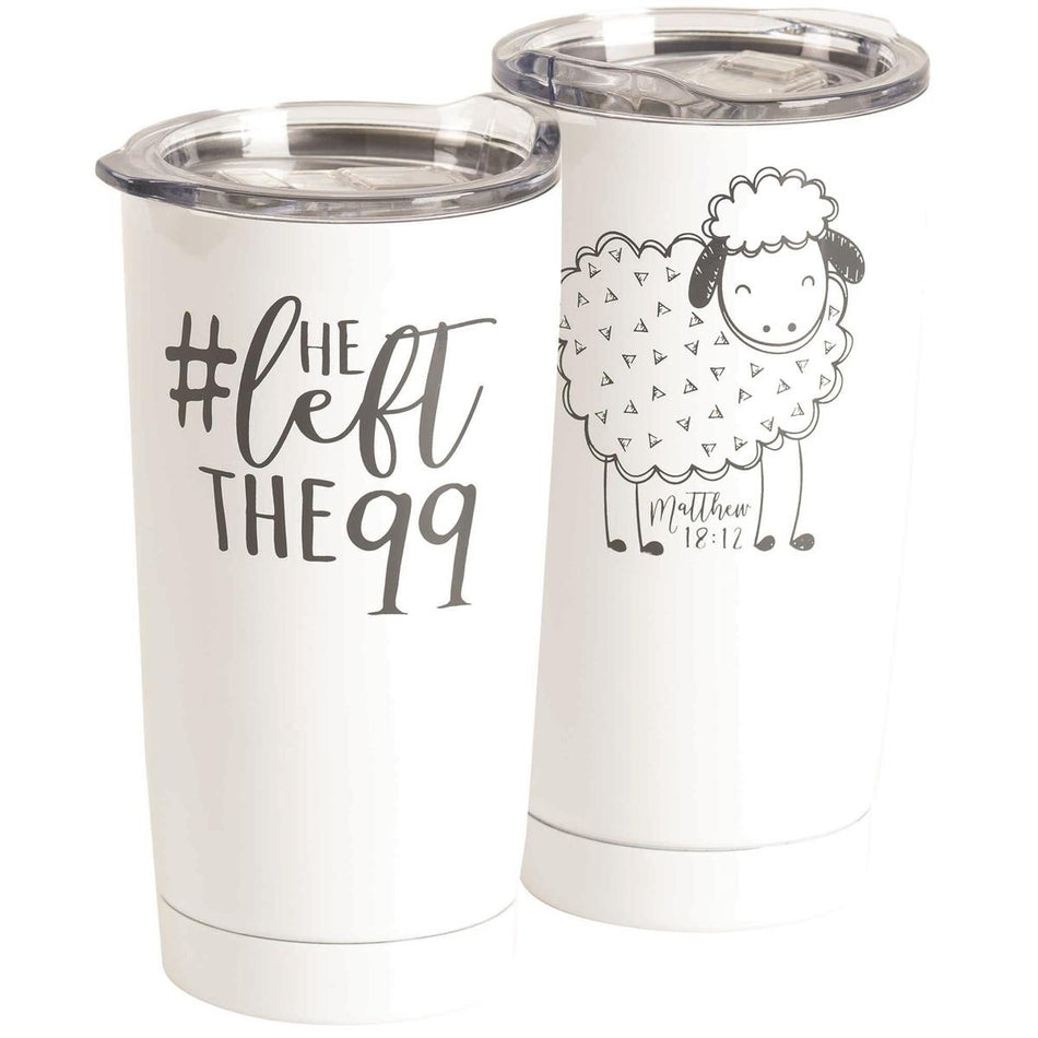 Tumbler #HeLeftThe99 White 20 oz by Dicksons