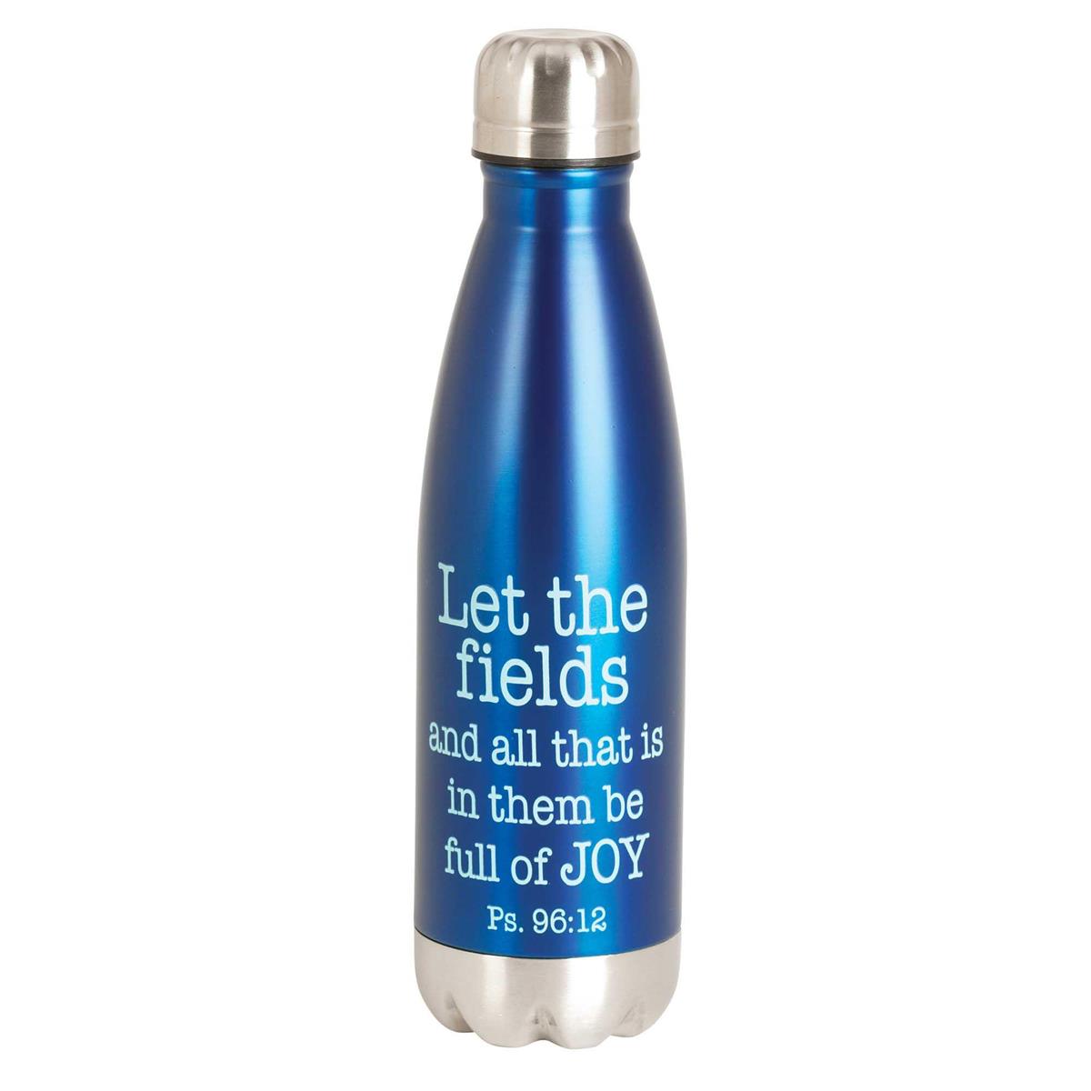 Let Fields Full Of Joy Blue 17 ounce Stainless Steel Screw Top Lid Sports Water by Dicksons