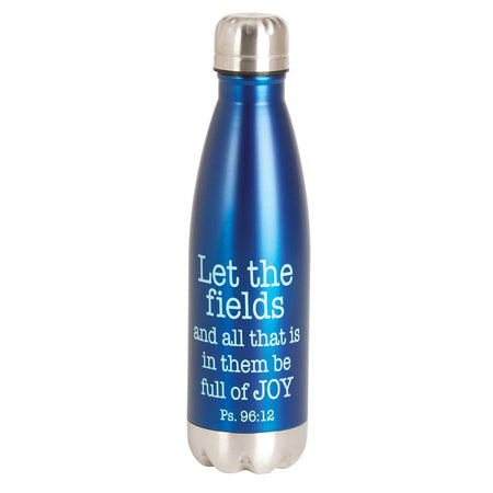 Let Fields Full Of Joy Blue 17 ounce Stainless Steel Screw Top Lid Sports Water by Dicksons