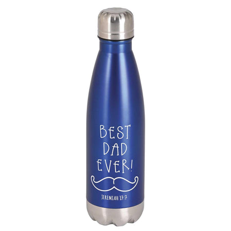Water Bottle Best Dad Ever Blue 17 Oz by Dicksons