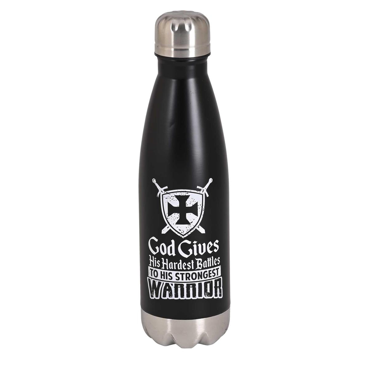 Hardest Battles To His Strongest Warrior Black 17 Ounce Stainless Steel by Dicksons