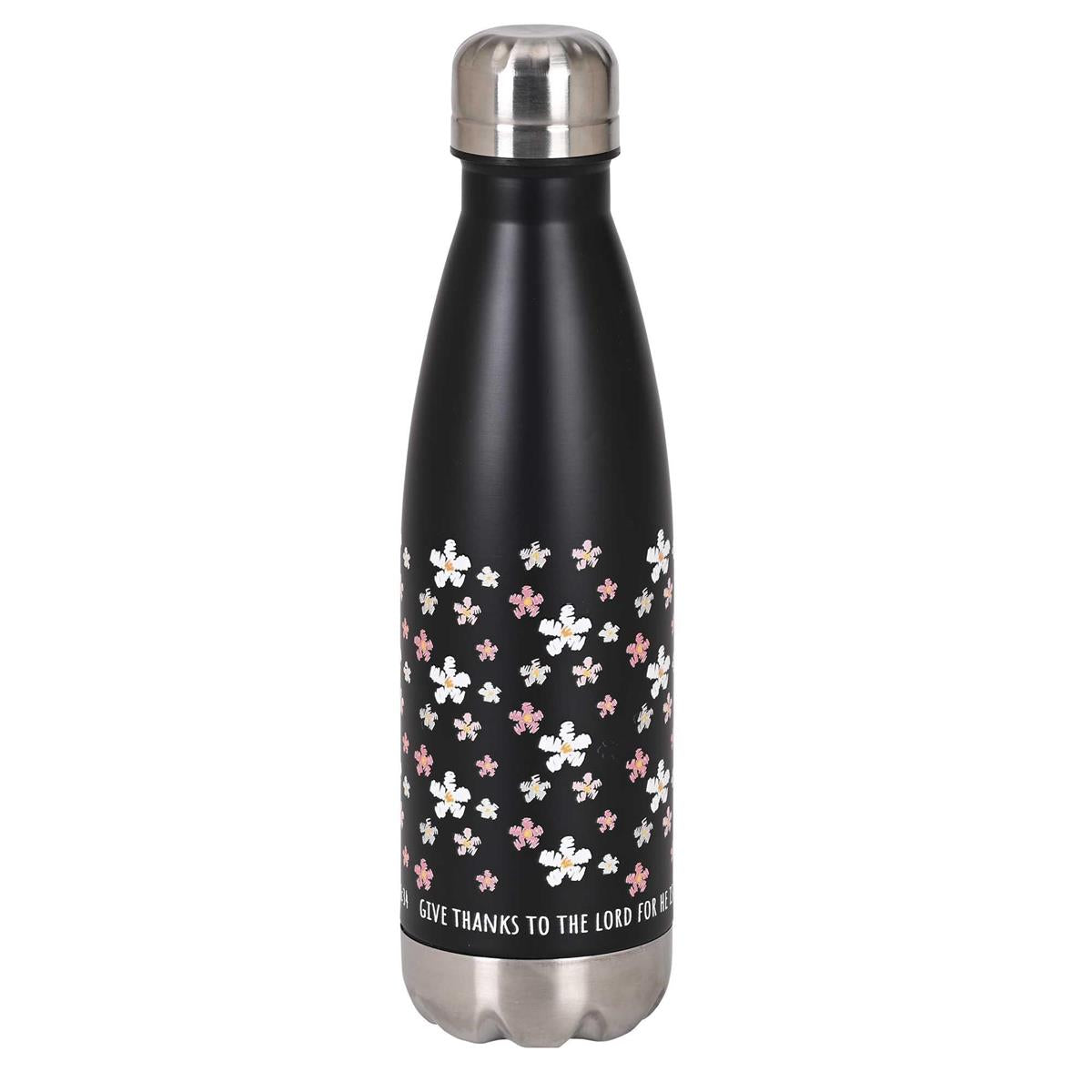 Water Bottle Floral Give Thanks 17 Oz by Dicksons