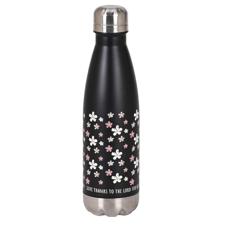 Water Bottle Floral Give Thanks 17 Oz by Dicksons