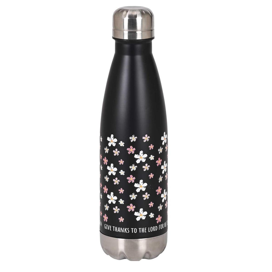 Water Bottle Floral Give Thanks 17 Oz by Dicksons