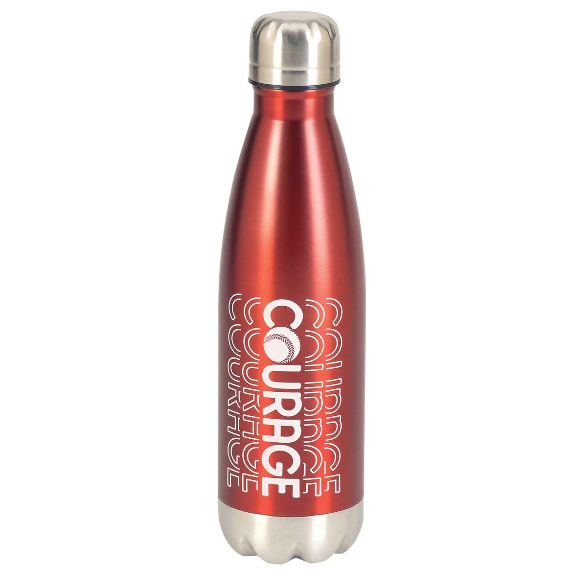 Transformed By Faith Red 17 Ounce Stainless Steel Sports Water Bottle by Dicksons, product view 2
