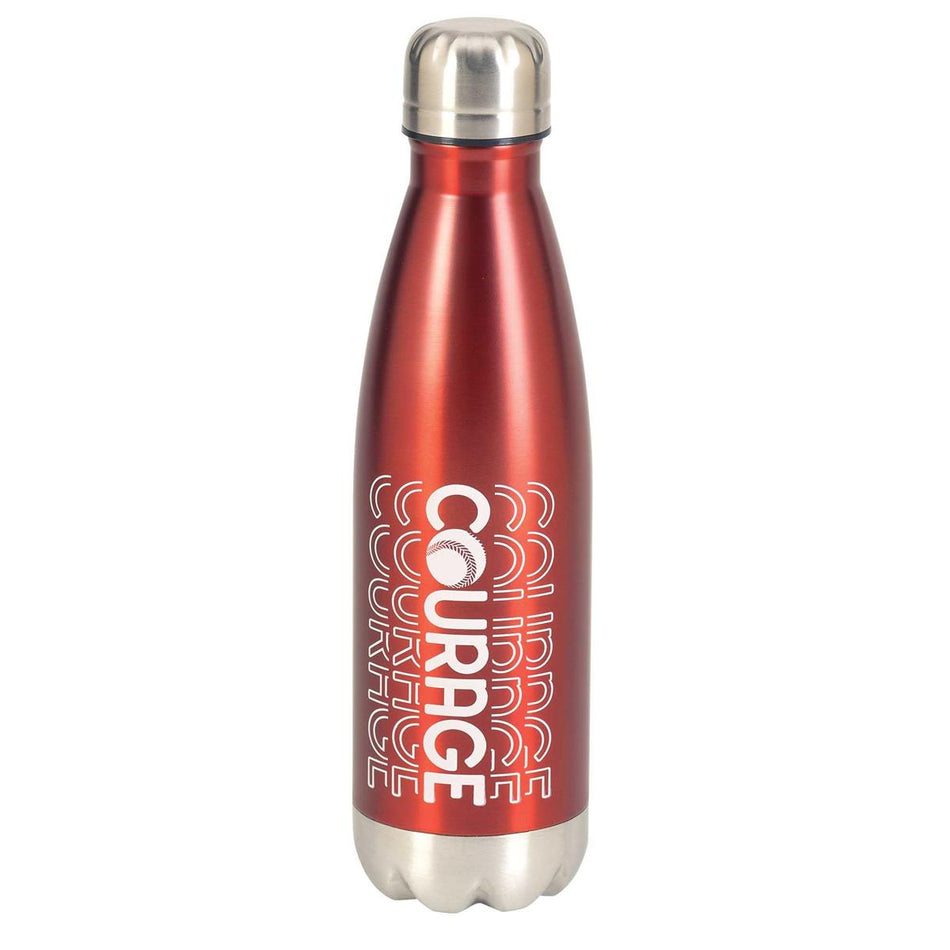 Transformed By Faith Red 17 Ounce Stainless Steel Sports Water Bottle by Dicksons, product view 2