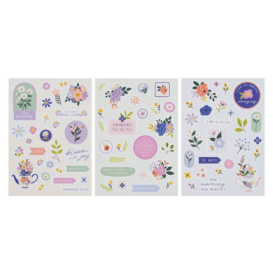 Bloom Wildly Bible Journaling Stickers by Christian Art Gifts, product view 2