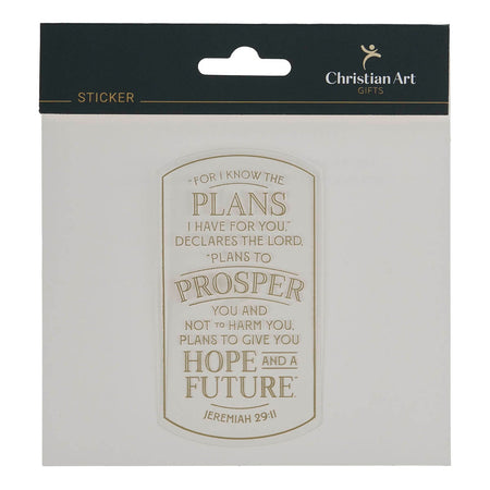 Hope and a Future Clear Bloom Sticker - Jeremiah 29:11 by Christian Art Gifts