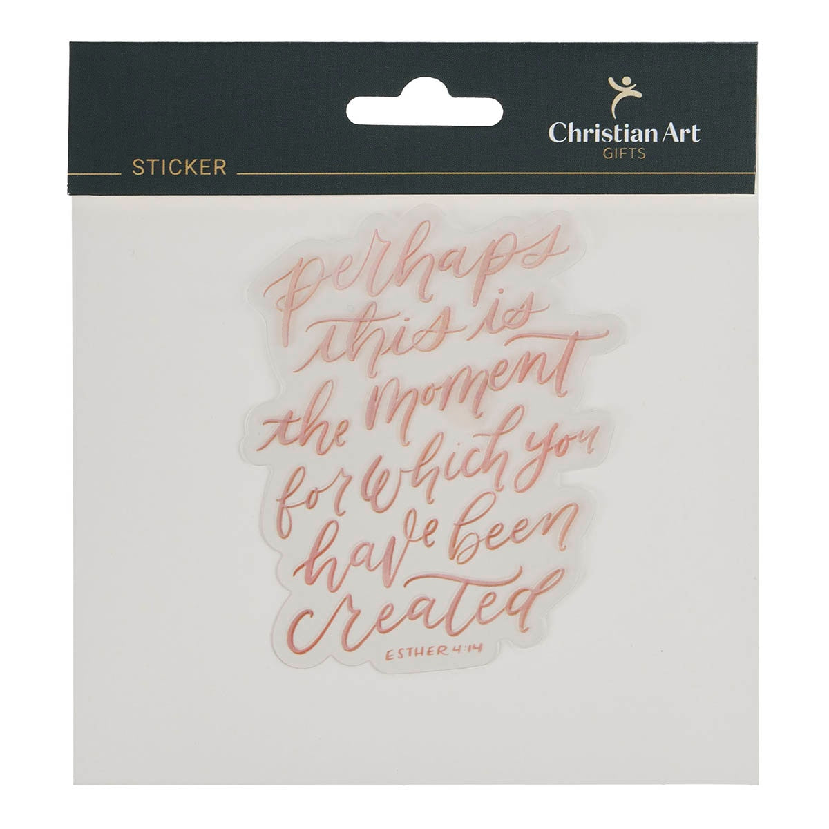 The Moment You Were Created For Pink Vinyl Sticker - Esther 4:14 by Christian Art Gifts