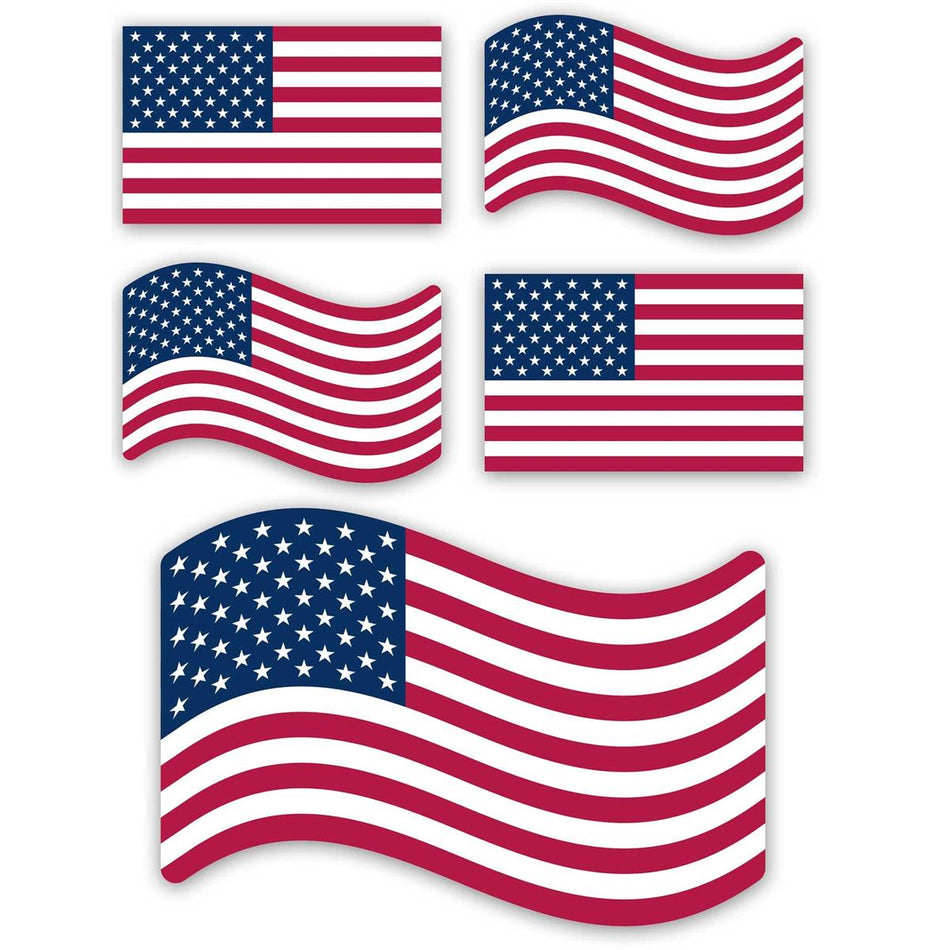 Patriotic American Flag - Red, White and Blue Vinyl Decorative Sticker Decal by Dicksons, product view 2
