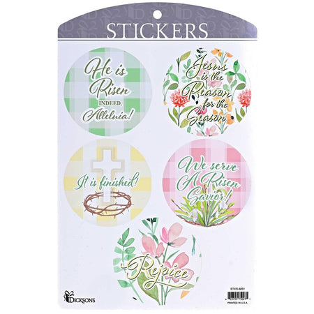 Sticker Multi Color Pastels He Is Risen by Dicksons