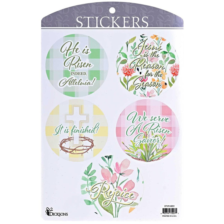 Sticker Multi Color Pastels He Is Risen by Dicksons