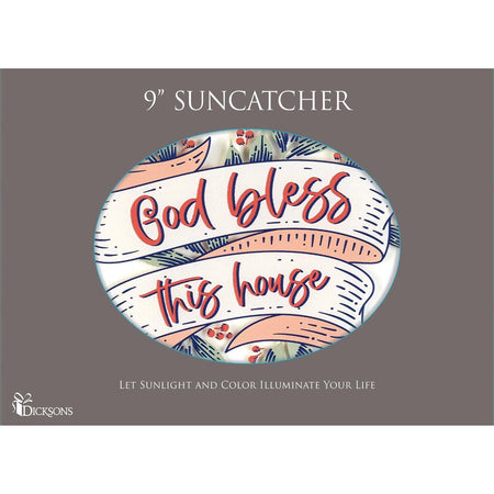 Suncatcher God Bless This House 9in Oval by Dicksons, product view 2