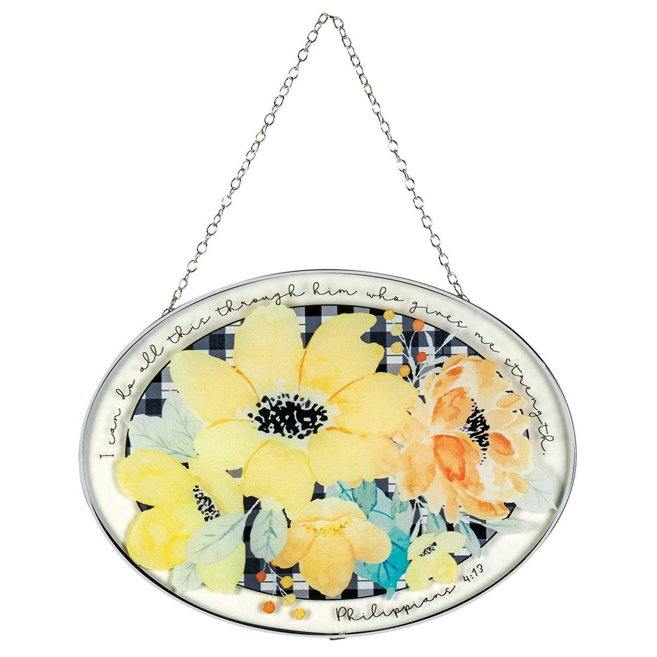 Suncatcher I Can Do All This 9in Oval by Dicksons
