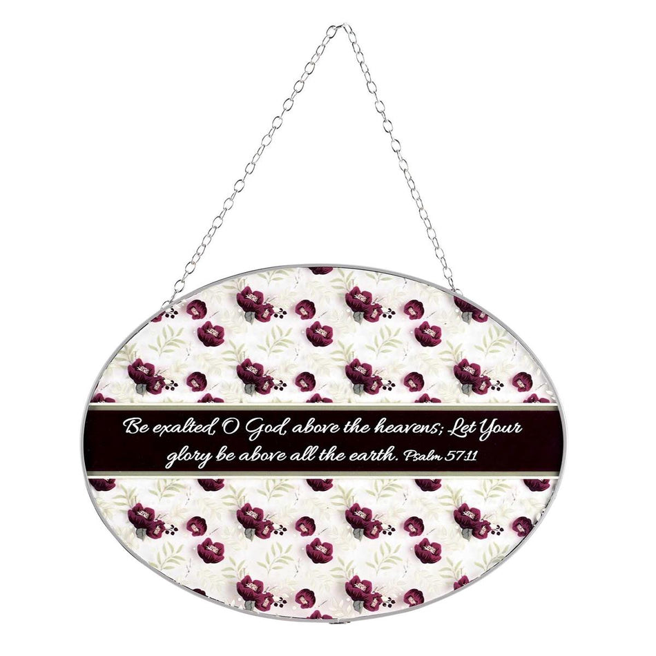 Be Exalted Let Your Glory Be Above The Earth White and Red 9 x 6 Metal by Dicksons