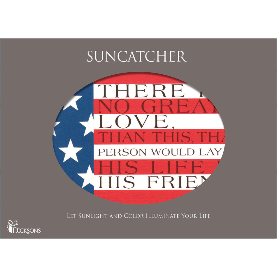 There is No Greater Love Than This Multicolor 8 x 5 Metal and Glass Suncatcher by Dicksons, product view 2