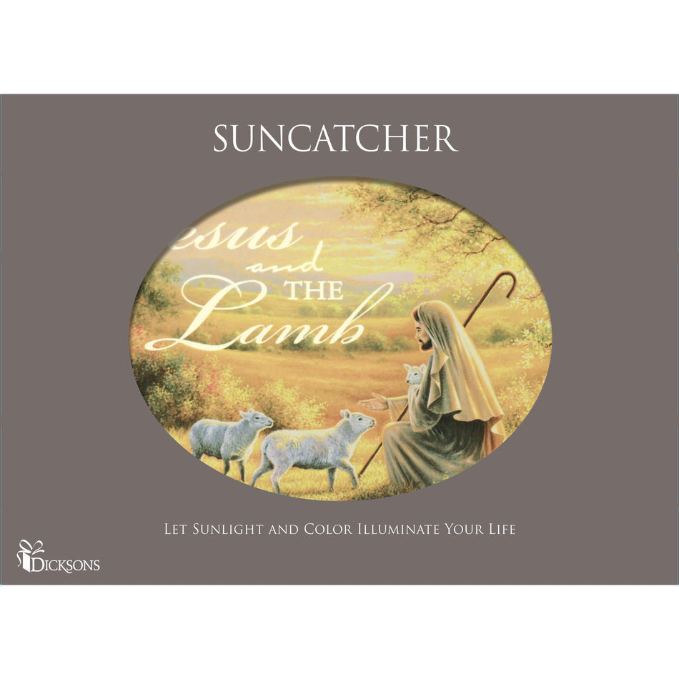 Suncatcher Jesus And The Lamb 8x5 by Dicksons, product view 2
