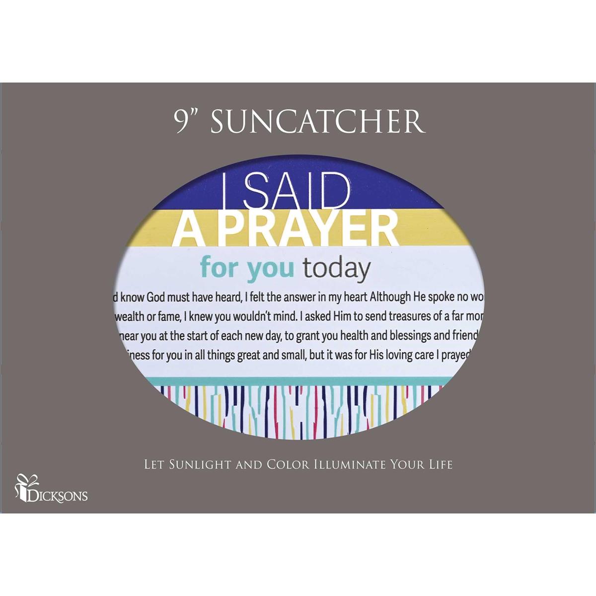 I Said A Prayer for You, Multicolor 8 x 5 Inch Metal/Glass Window Suncatcher by Dicksons, product view 2