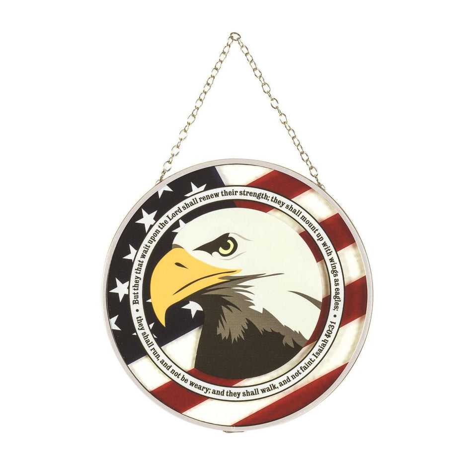 Suncatcher Eagle Patriotic Is. 40:31 by Dicksons