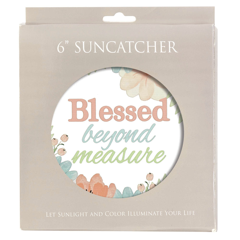 Blessed Beyond Measure Pastel Floral Multicolor 6 x 6 Metal and Glass by Dicksons, product view 2