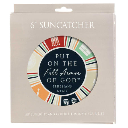 Put On Full Armor of God 6 inch Glass Sun Catcher with Suction Cup by Dicksons, product view 2