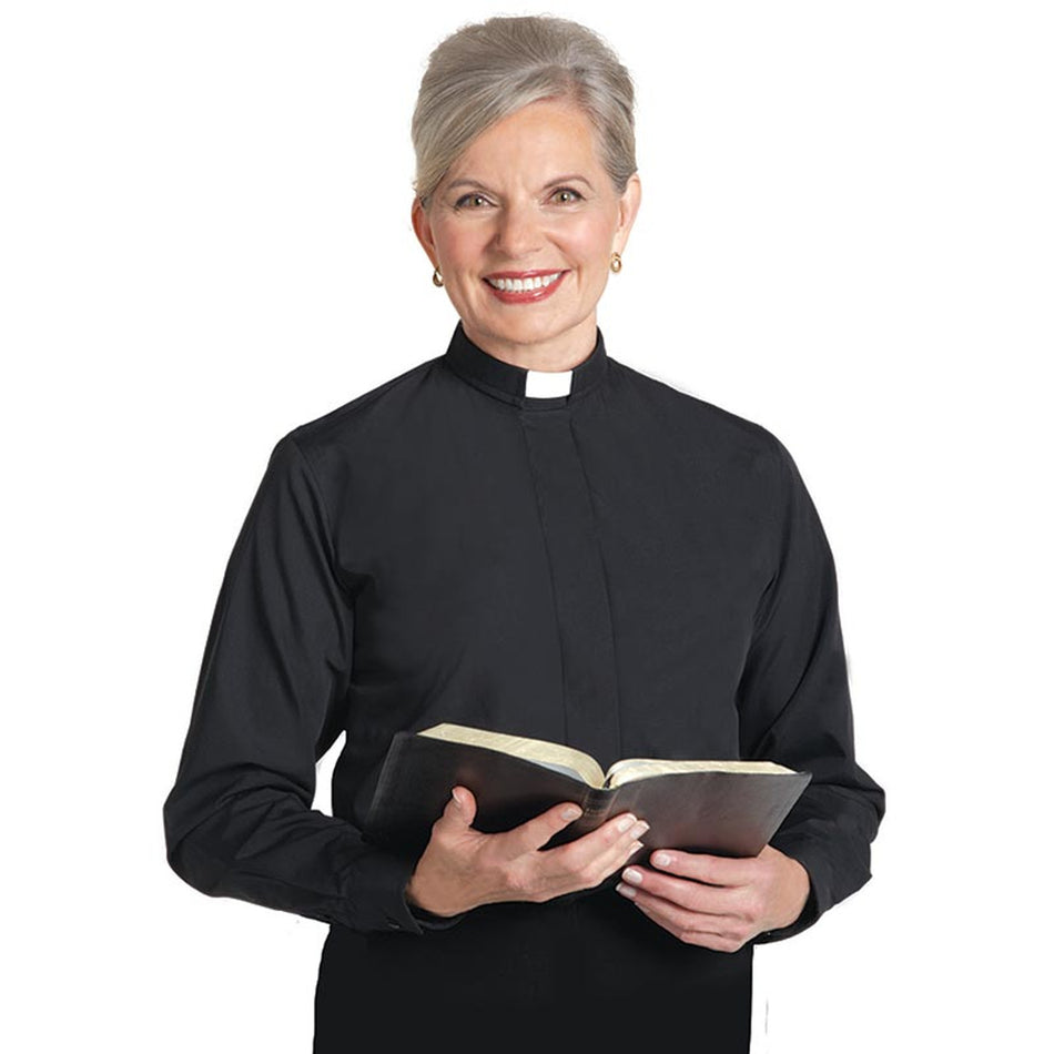 Women's Tab Collar Clergy Shirt - Long Sleeve