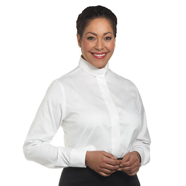 Women's Tab Collar Clergy Shirt - Long Sleeve