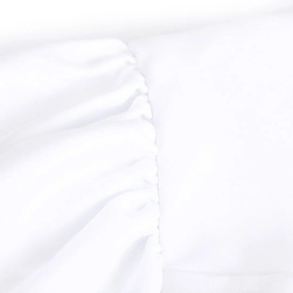White Baptismal Gown – Box Pleats – Poly Cotton - Select your Size