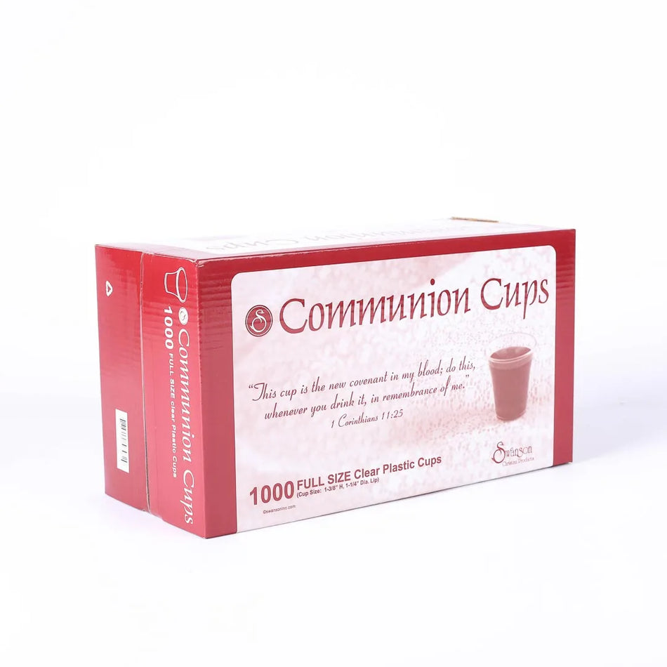 Communion Cups – Clear Full Size – 1 3/8In – Single Box and Case
