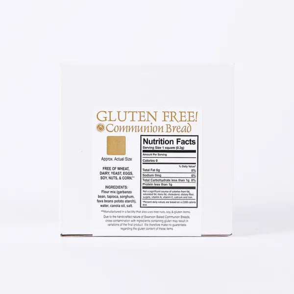 Gluten-Free Communion Bread | Box of 200 Pieces | Resealable Bag