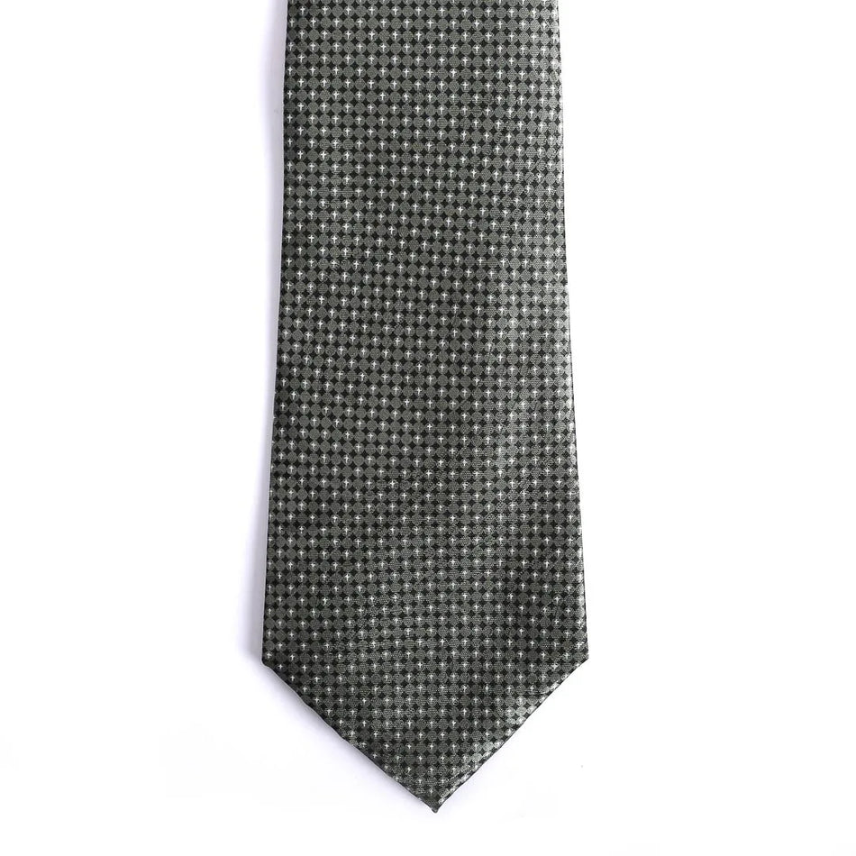 Tie Polyester – Green Cross | Green Cross Hand-Printed Jacquard Polyester Tie
