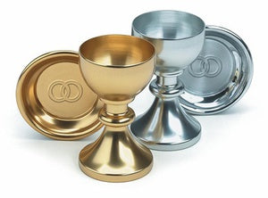 Silvertone Wedding Chalice Set