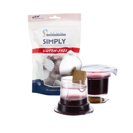 BAGGED Simply Cup - Juice/Gluten-free Bread - (25 Units) by WCC