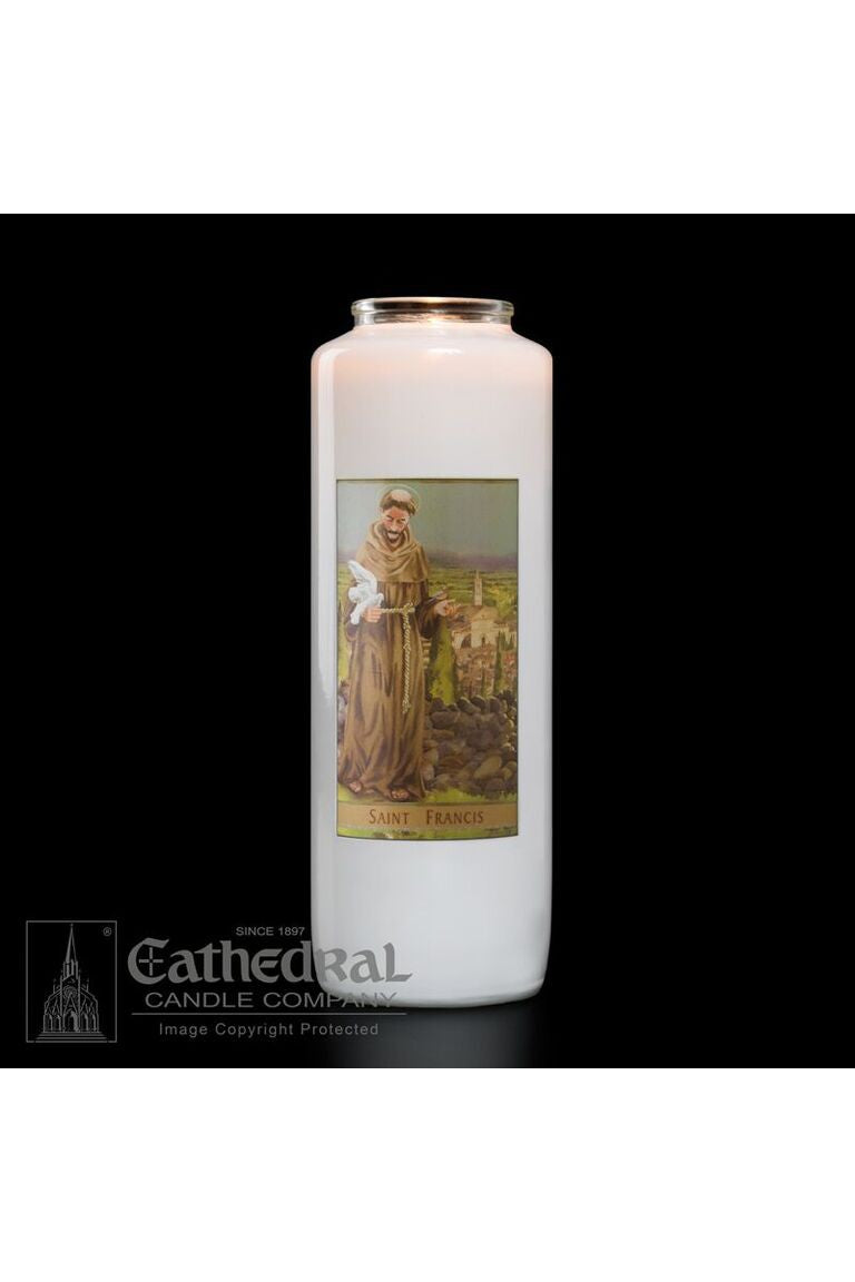 6 Day Glass Candle - St. Francis of Assisi by Anchor Christian Distributors