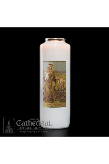 6 Day Glass Candle - St. Francis of Assisi by Anchor Christian Distributors