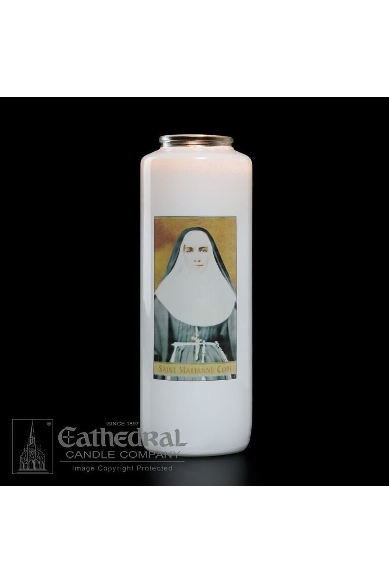 Patron Saint Glass 6 Day Candles - St. Marianne Cope by Anchor Christian Distributors