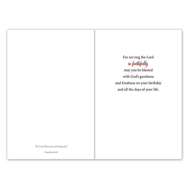 Birthday Card - For Those In the Lord's Service