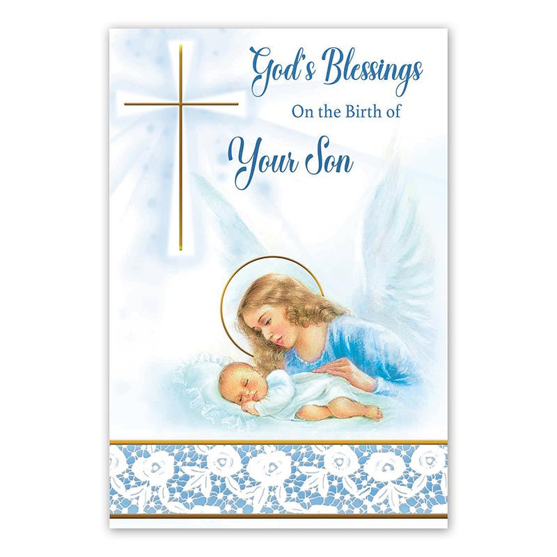 Birth Congratulations/Blessings Card - Baby Boy