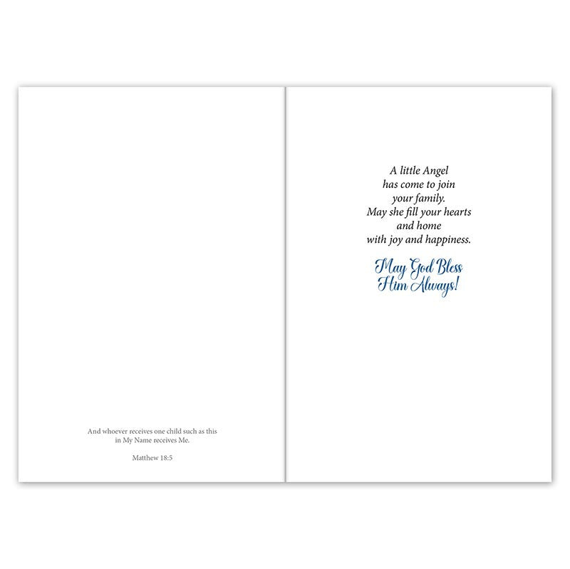 Birth Congratulations/Blessings Card - Baby Boy