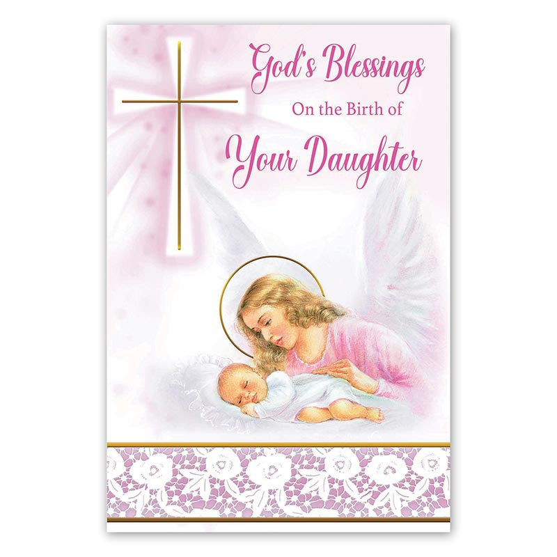 Birth Congratulations/Blessings Card - Baby Girl