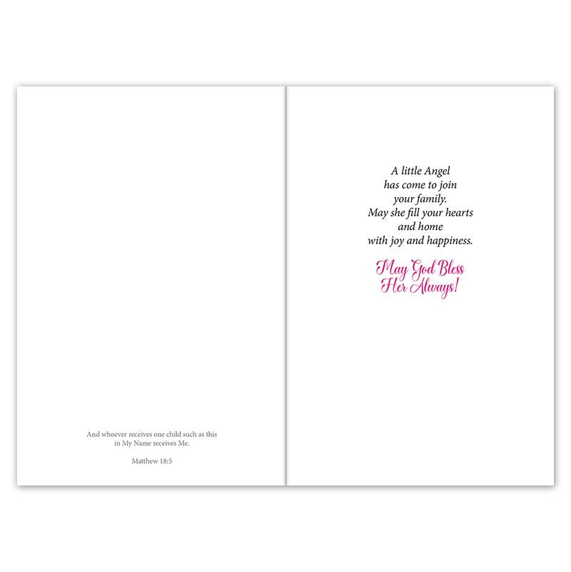 Birth Congratulations/Blessings Card - Baby Girl