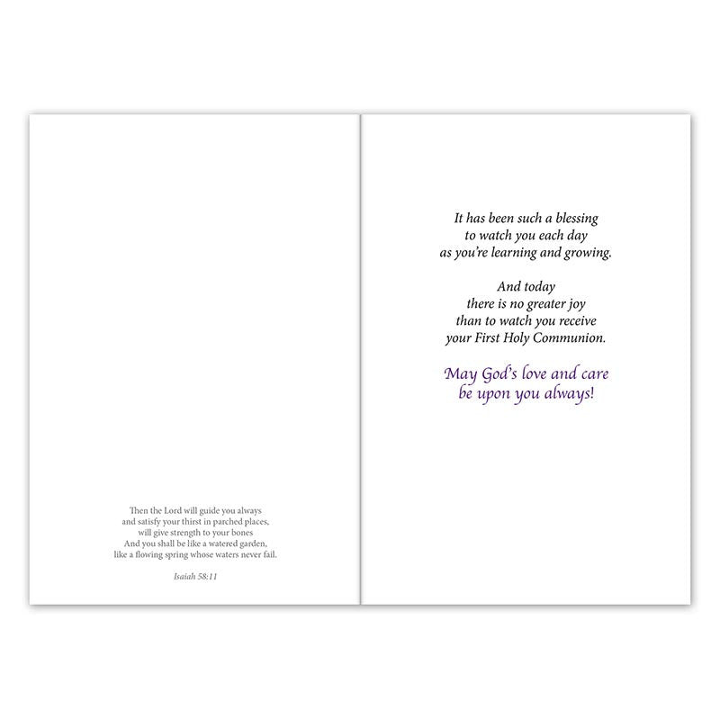 First Communion Card - From Mom & Dad
