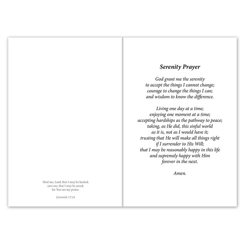 Recovery Card - Serenity Prayer