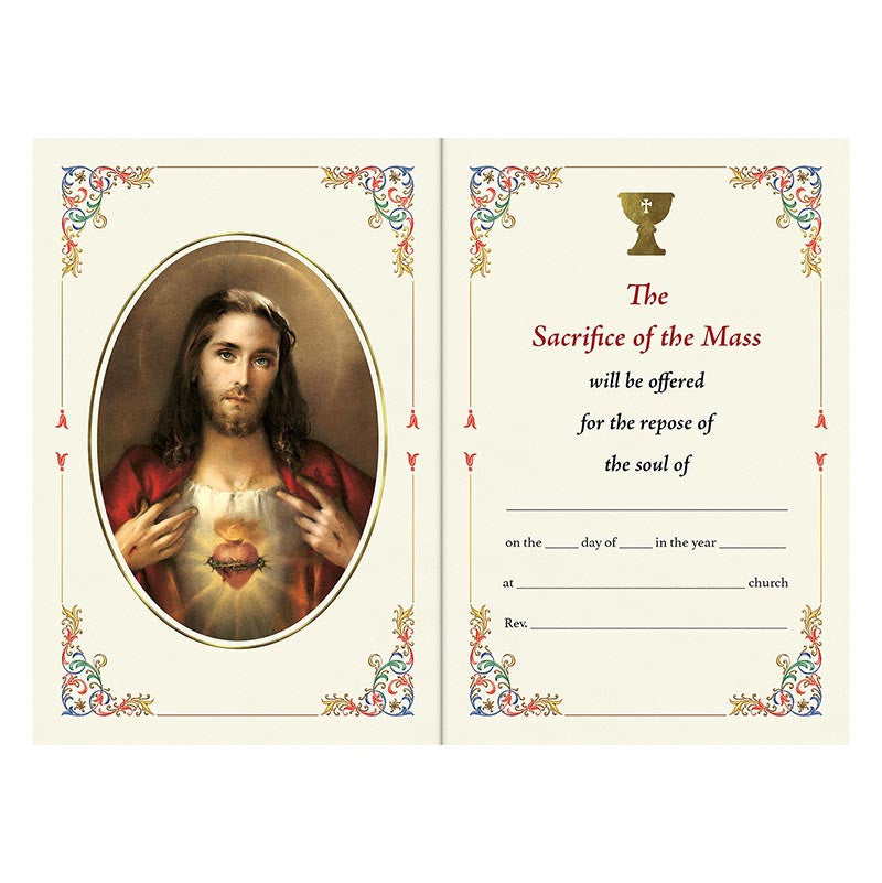 Mass Offering Card - Sacred Heart