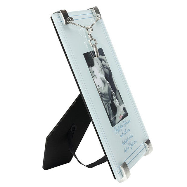 Baptism Photo Frame with Cross Charm